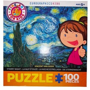 Eurographics Kids 100 Piece Jigsaw Puzzle Vincent Van Gogh Starry Night